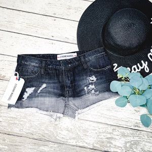 Etienne Marcel Ombré Cut Off Jean Shorts